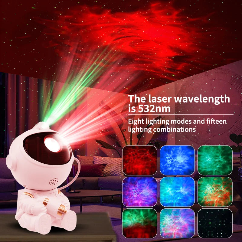 Proiettore Led Astronauta Cielo Stellato Magnetico Per Cameretta Bambini Regalo Magico Notturno