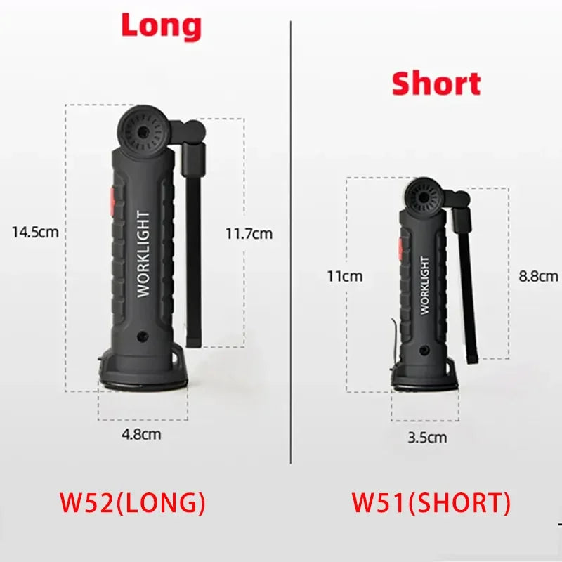 Torcia Portatile A LED COB Ricaricabile USB Lanterna Magnetica Con Batteria Incorporata Per Campeggio E Lavoro