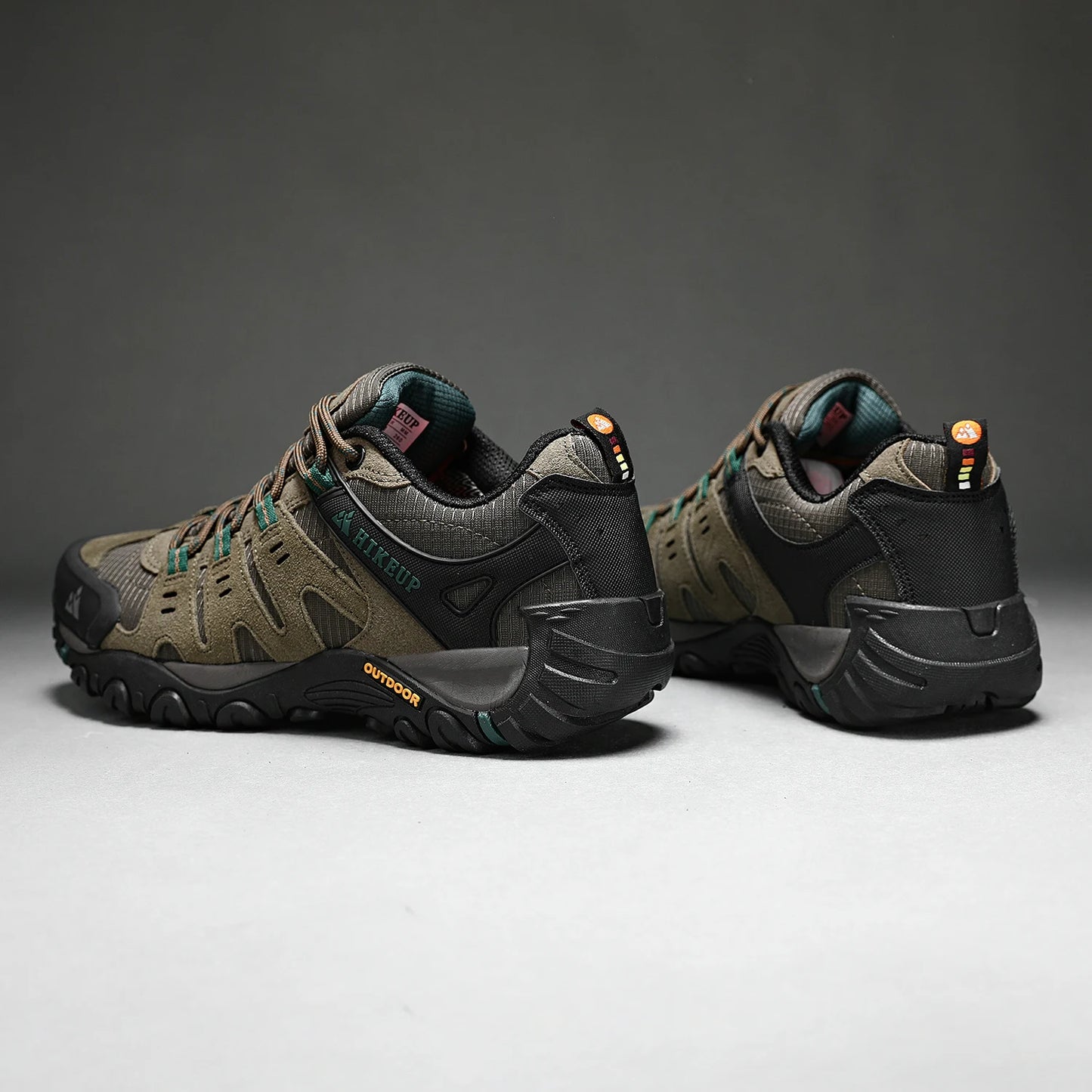 HIKEUP Scarpe Da Trekking Da Uomo In Pelle Scamosciata Impermeabili Traspiranti Esterno Resistente All Usura