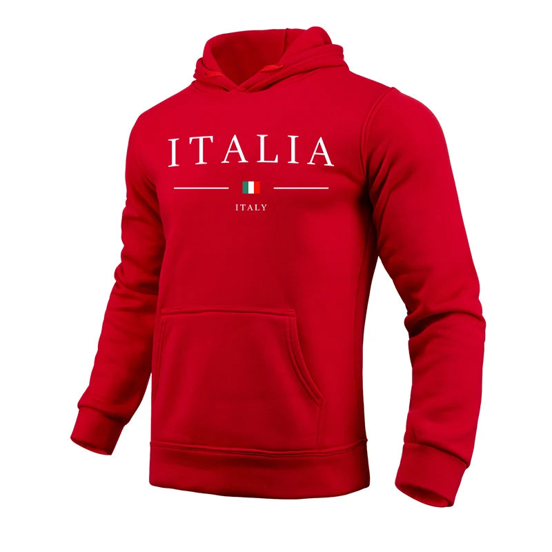 Felpe Con Cappuccio Stampate Fahsion Italia Per Uomo Maniche Lunghe Alta Qualità 2025 Fitness Sportive Casual