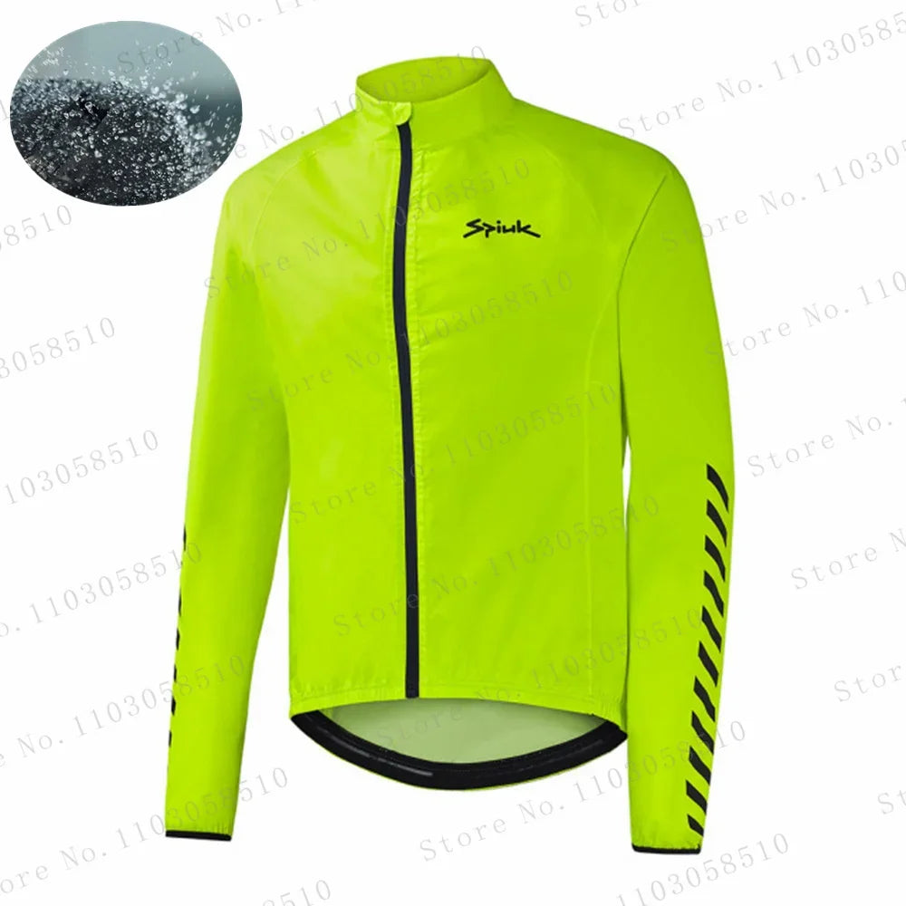 Spiukful Giacca a Vento Impermeabile da Ciclismo Ultraleggera Uomo Antivento Traspirante Asciugatura Rapida per MTB