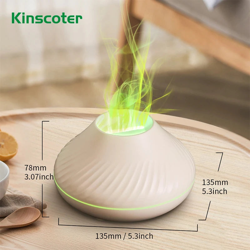 Umidificatore Per Aromaterapia Vulcanica 130ml Diffusore Di Oli Essenziali Portatile USB Con Luce Notturna