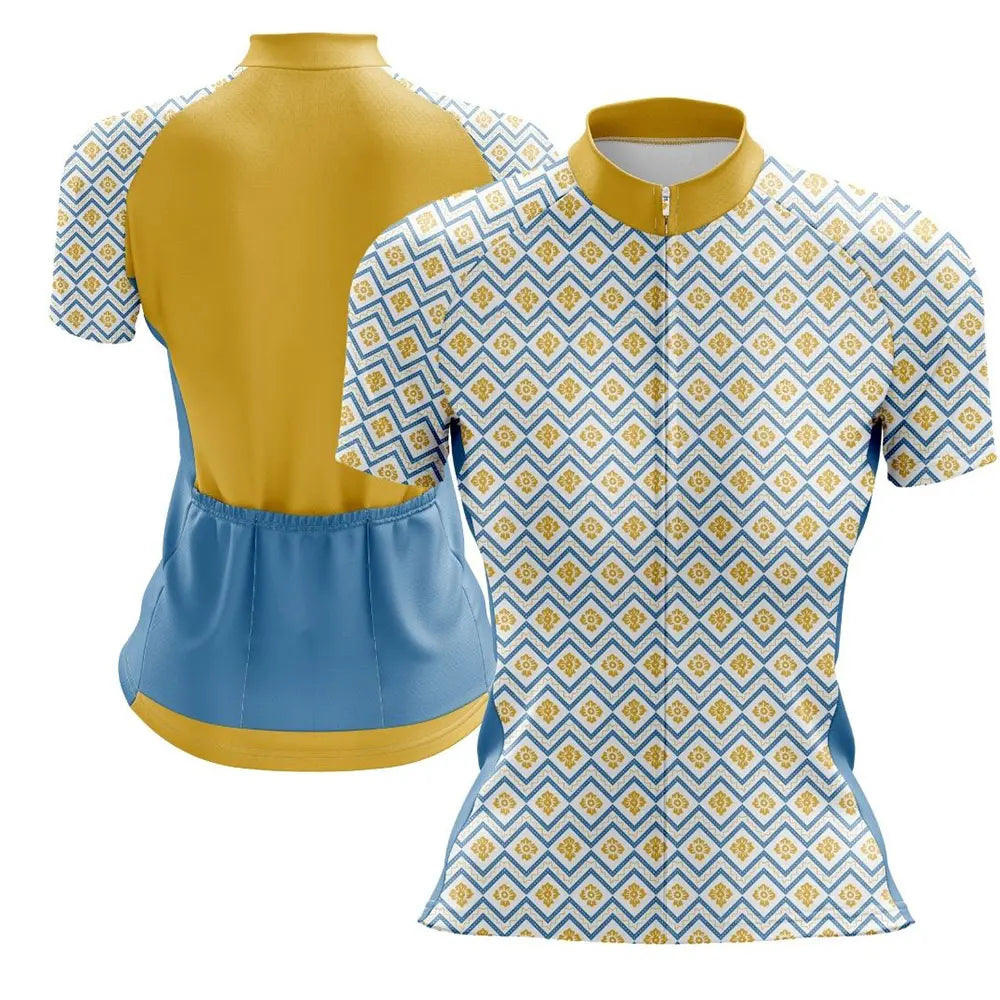 Maglia Da Donna 2025 Da Ciclismo Manica Corta Con Tasche Riflettente Traspirante Asciugatura Rapida Imbottitura Gel 19D