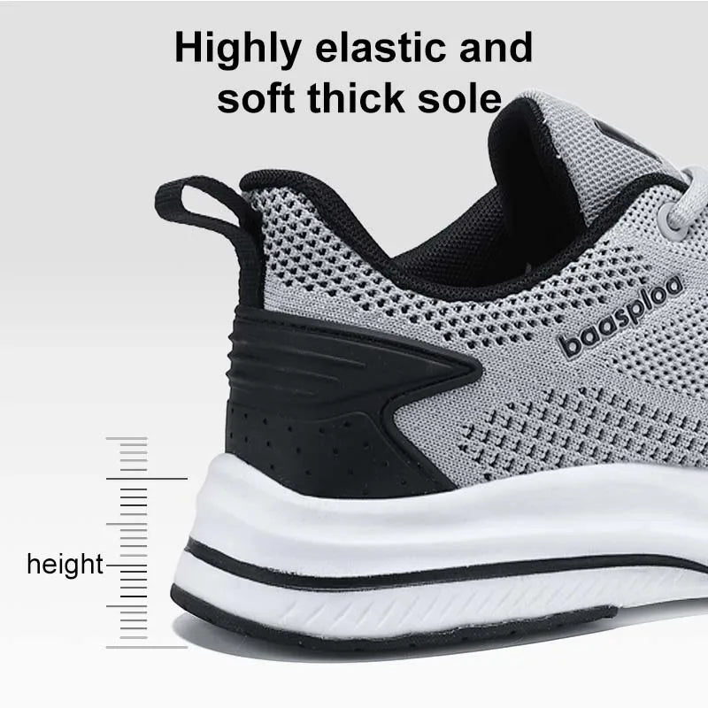 Baasploa Scarpe Da Corsa Uomo Traspiranti Leggere Comfort Massaggio E Aumento Altezza Design Moderno Per Esterni