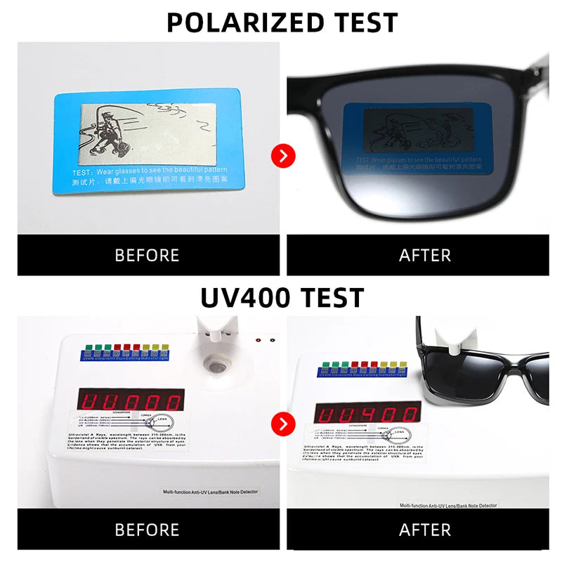 Occhiali Da Sole Polarizzati Quadrati Neri Classici Da Uomo Blu A Specchio Moda Unisex Vintage UV400