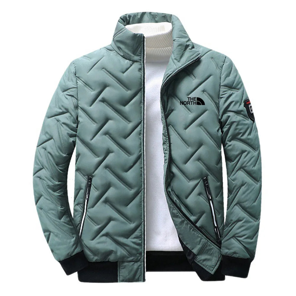 Piumino In Cotone Da Uomo 2026 Nuova Moda Autunno Inverno Giacca Corta Imbottita Con Collo Alto Casual Senza Cappuccio