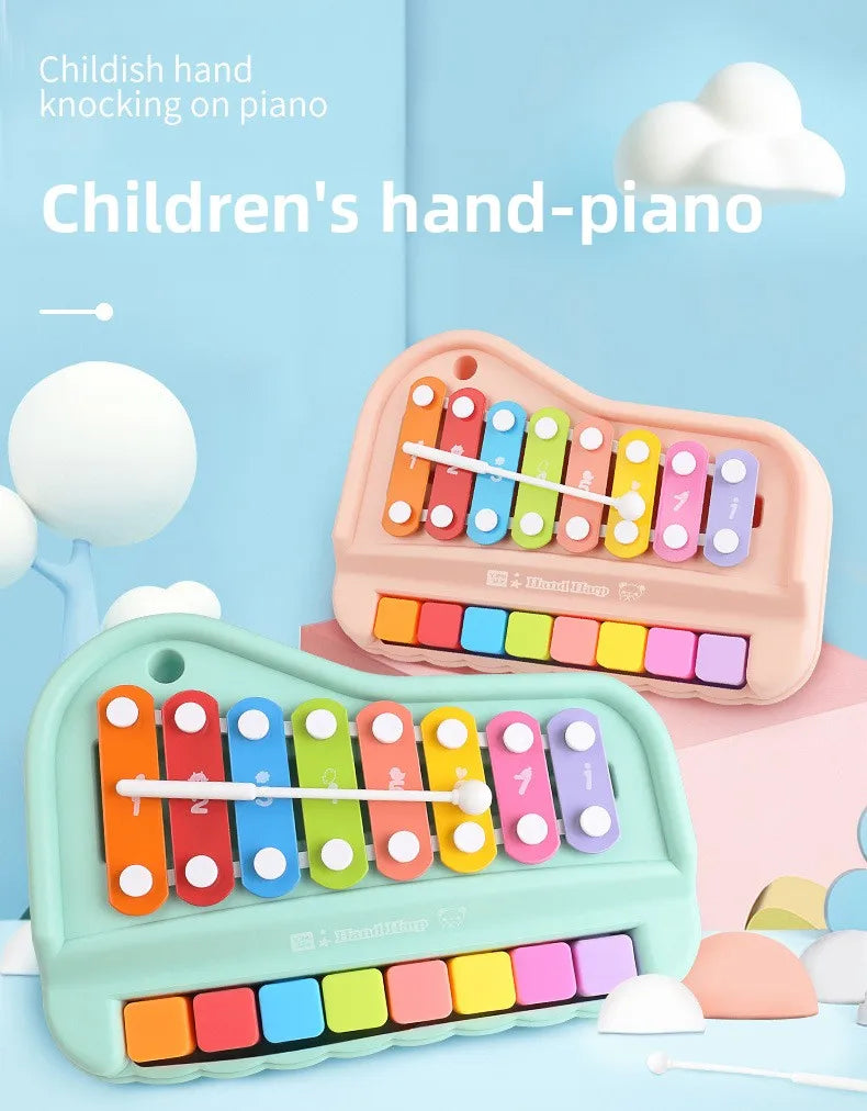 Xilofono Pianoforte 8 Note Giocattolo Musicale Educativo 2 In 1 Con Mazze Per Neonati Strumento Montessori Per Bambini