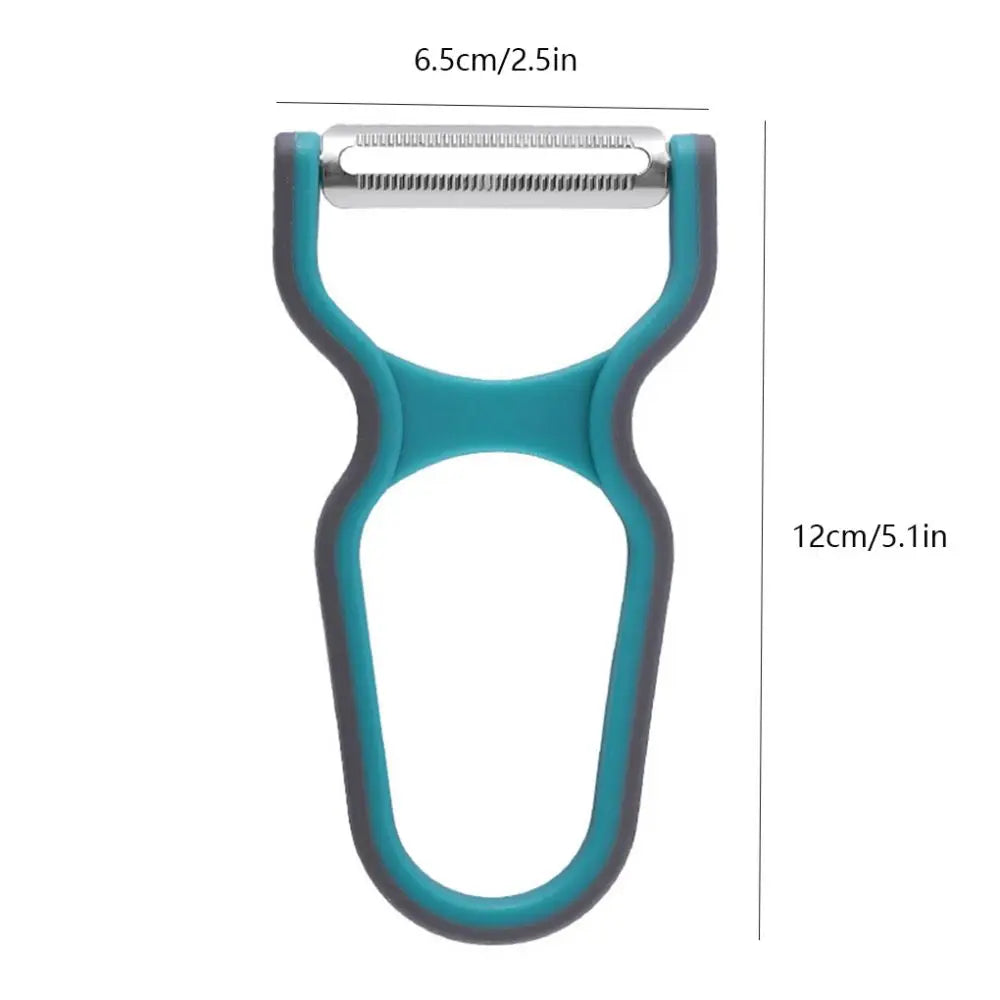 Set Cucina 3 Pezzi In Acciaio Inossidabile Pelapatate Frutta Verdura Tritatutto Affettatrice Grattugia Colore Casuale