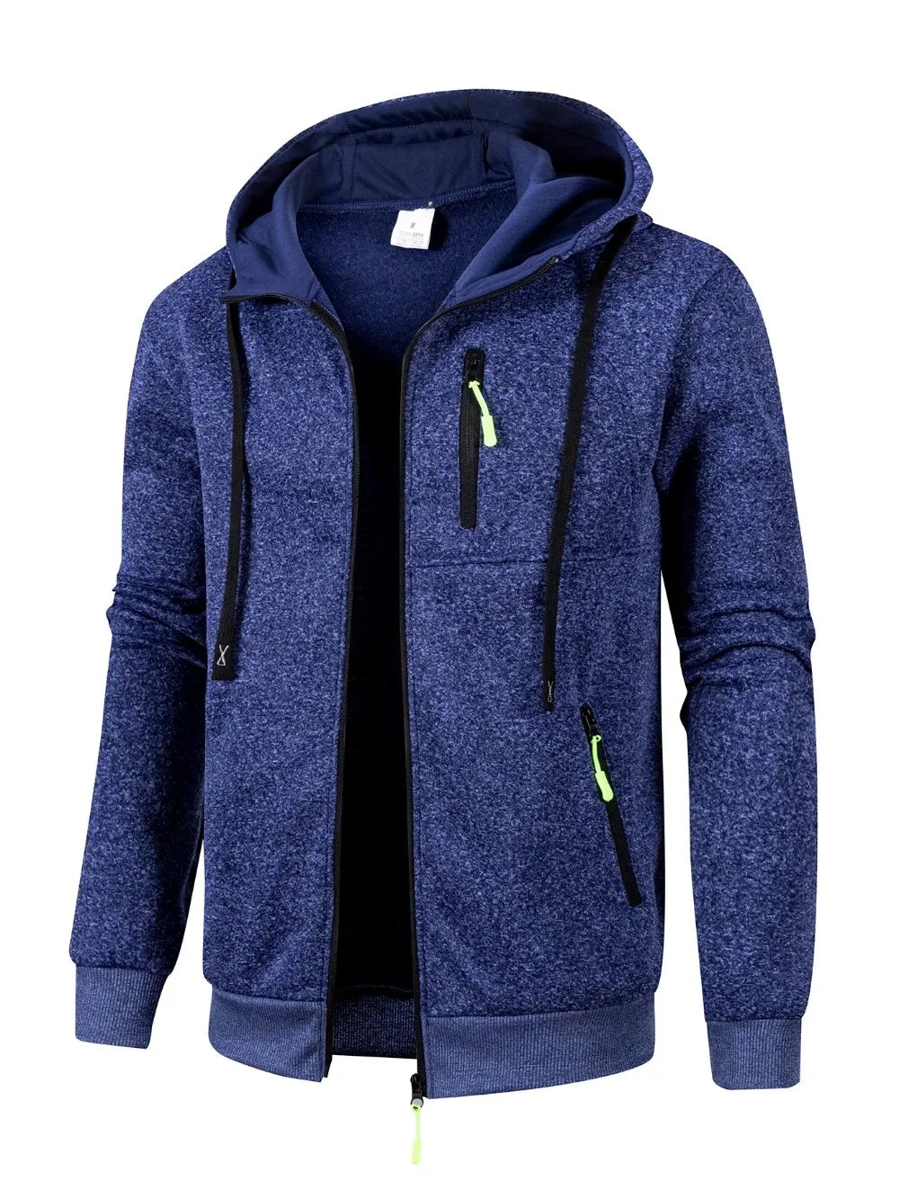Felpe Con Cappuccio Da Uomo Autunnali Giacca Con Cerniera Maniche Lunghe Tinta Unita Sportivo Da Esterno Slim Fit