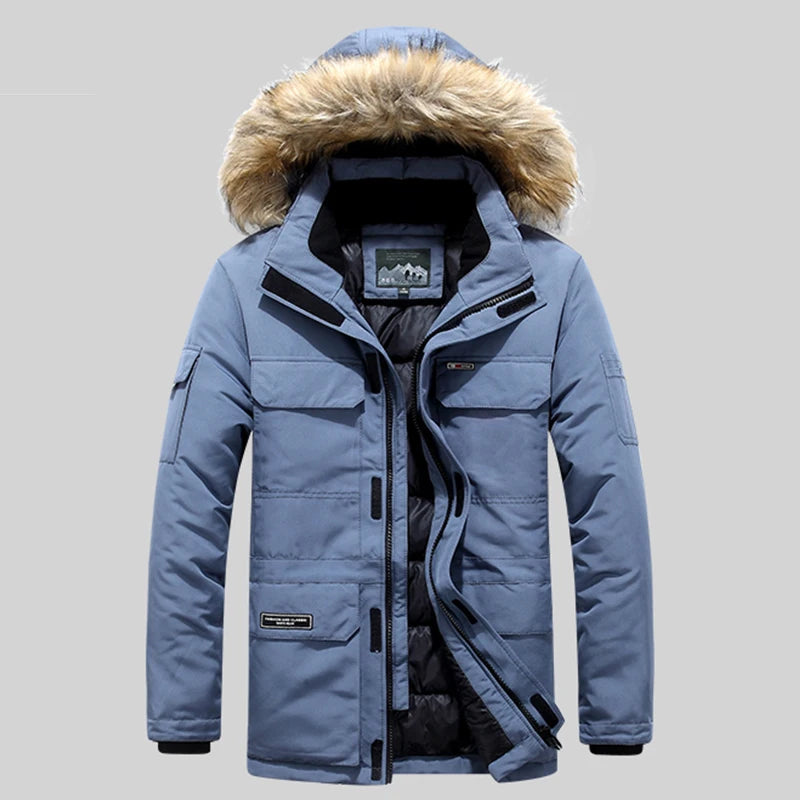 Parka Da Uomo Invernale Caldo Antivento Con Cappuccio Rimovibile Giacca All Aperto Comfort Casual
