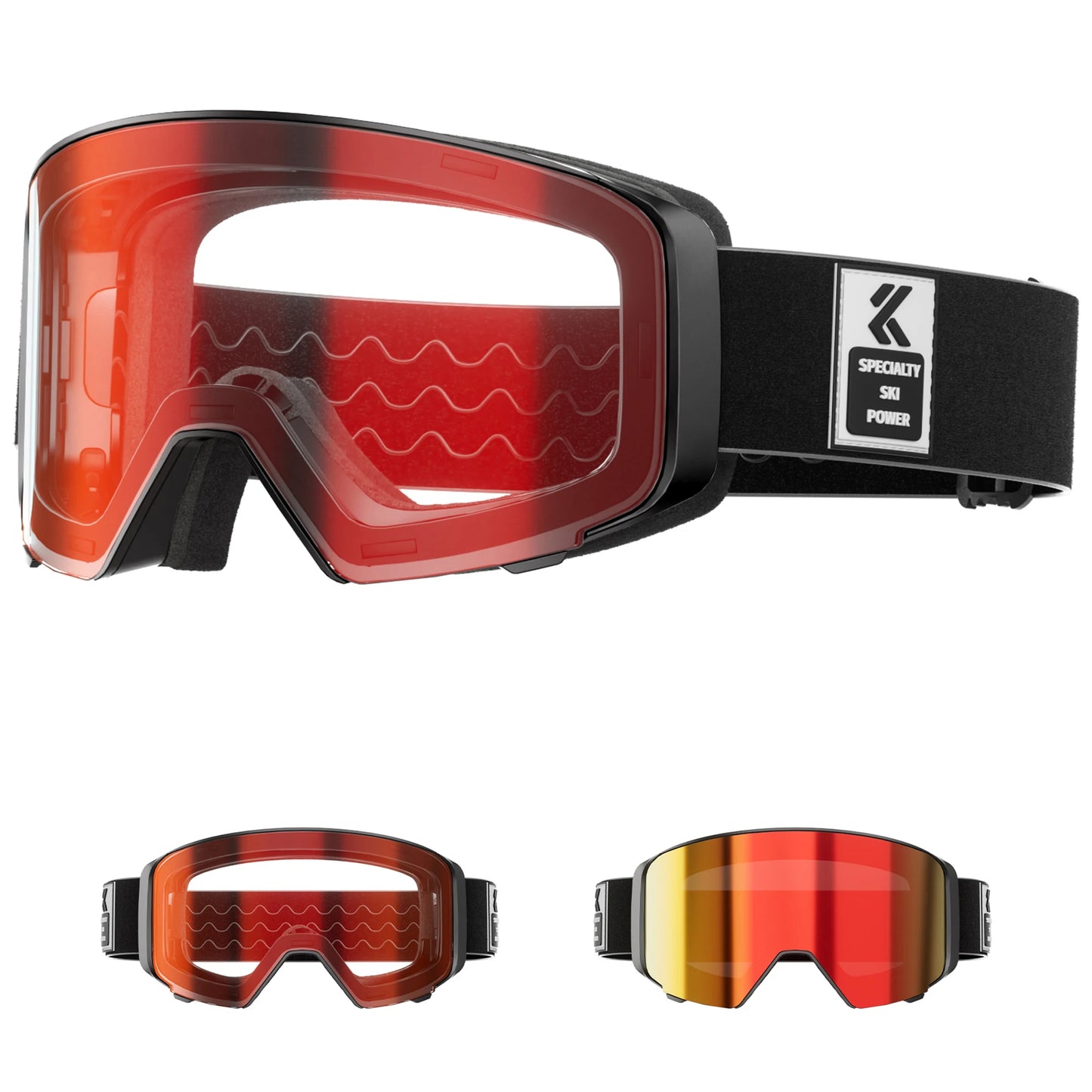 Occhiali Da Sci Fotocromatici KAPVOE Traspiranti Per Esterni UV400 Anti Appannamento Con Lenti Flip Per Neve E Snowboard