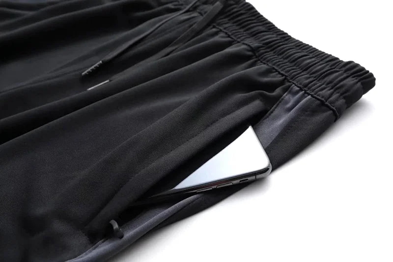 Pantaloni Sportivi Da Uomo Con Tasche Con Cerniera Per Corsa Allenamento Calcio Fitness In Poliestere Modello A102