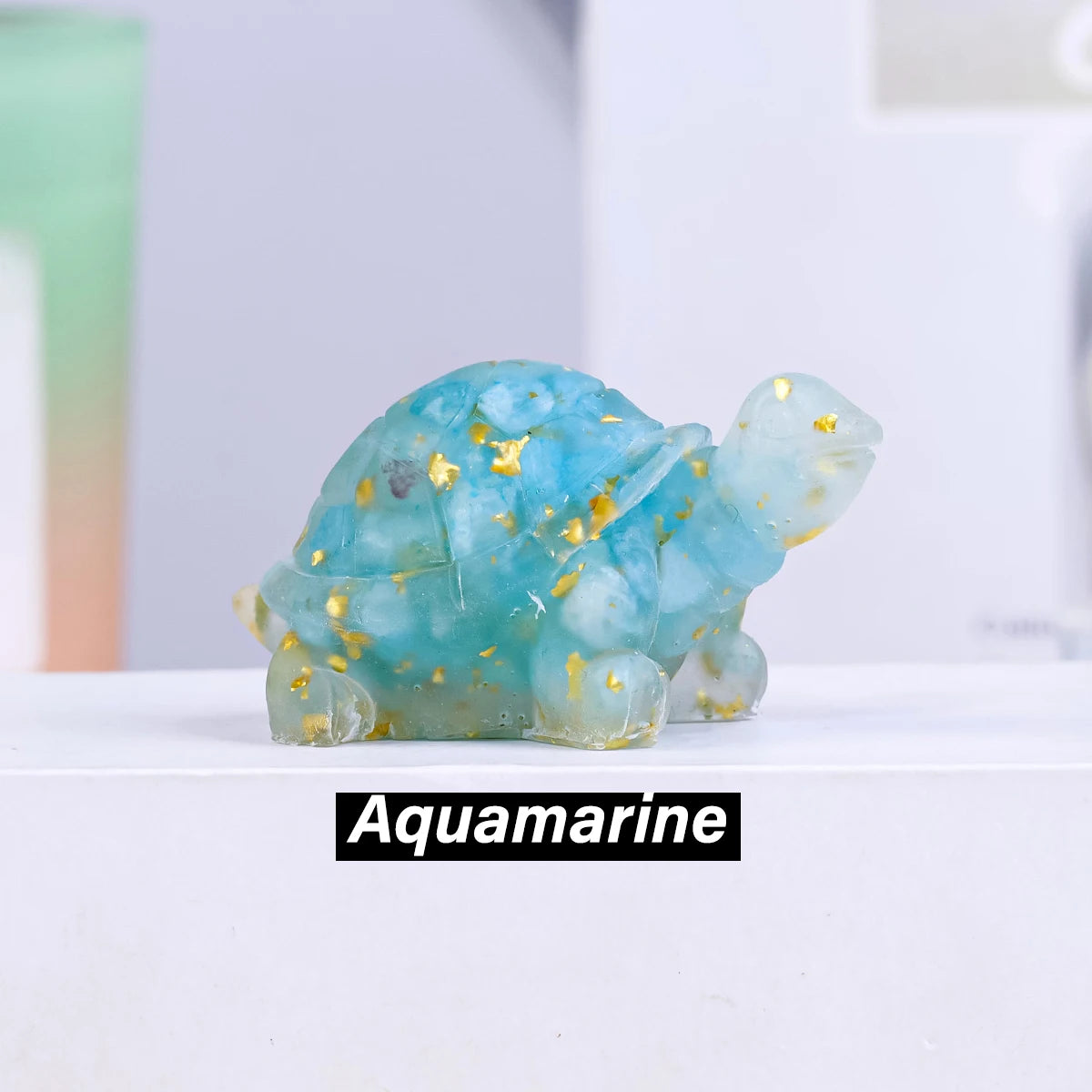 Statua Tartaruga In Cristallo Naturale Amuleto Feng Shui Reiki Decorazione Per Home Office