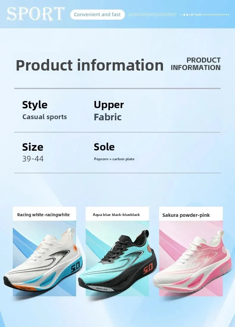 Scarpe Da Corsa 2025 Con Piastra In Carbonio Traspiranti Con Cuscino Di Rimbalzo Leggero Per Maratona Professionale