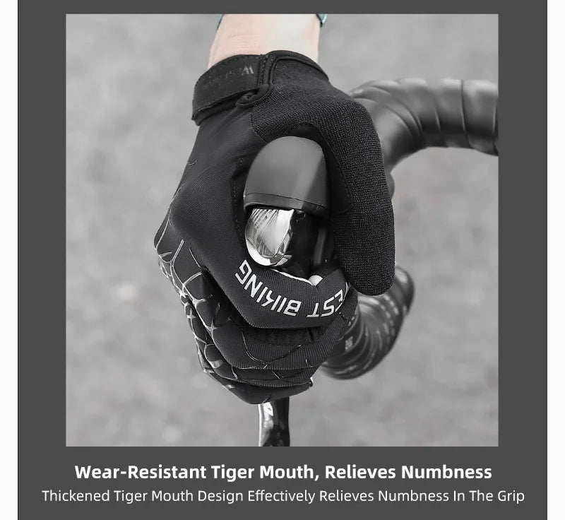 West Biking Guanti da Ciclismo Mezze Dita Spider Pattern Estivi Touch Screen per Bici da Strada e Mountain Bike