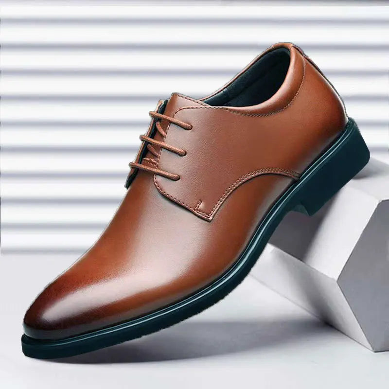 Scarpe Da Uomo In Pelle Traspiranti Nero Con Fondo Morbido Ideali Per Primavera E Autunno Scarpe Casual Da Lavoro