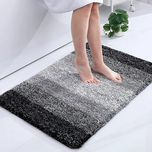 VIKAMA Tappetini Da Bagno In Imitazione Cashmere Strisce Sfumate Antiscivolo Lavabili Resistenti All Usura Decorazione