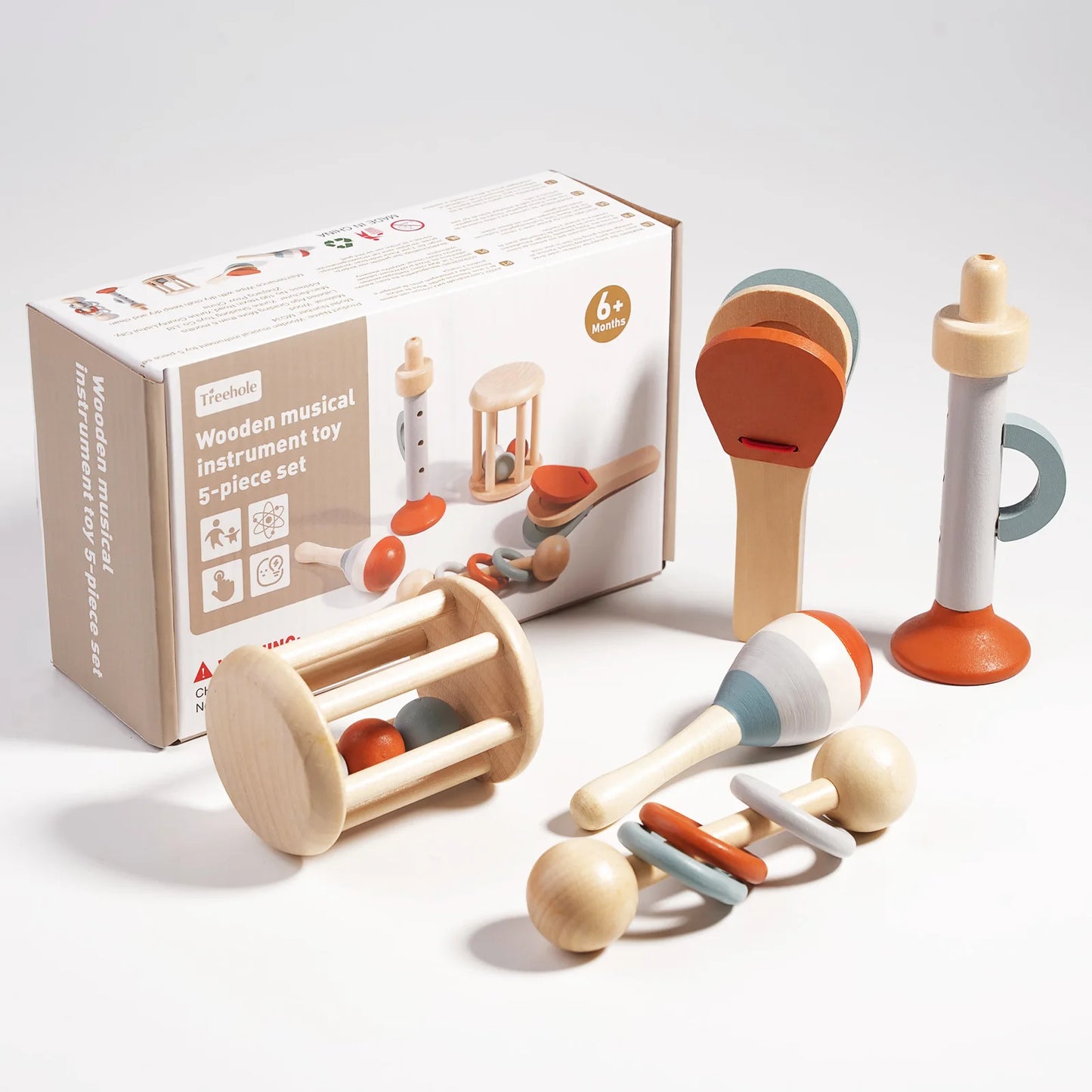 Set Strumenti Musicali Per Bambini In Legno Montessori Xilofono E Tamburo Regalo Educativo Per Età Prescolare 3 6 Anni