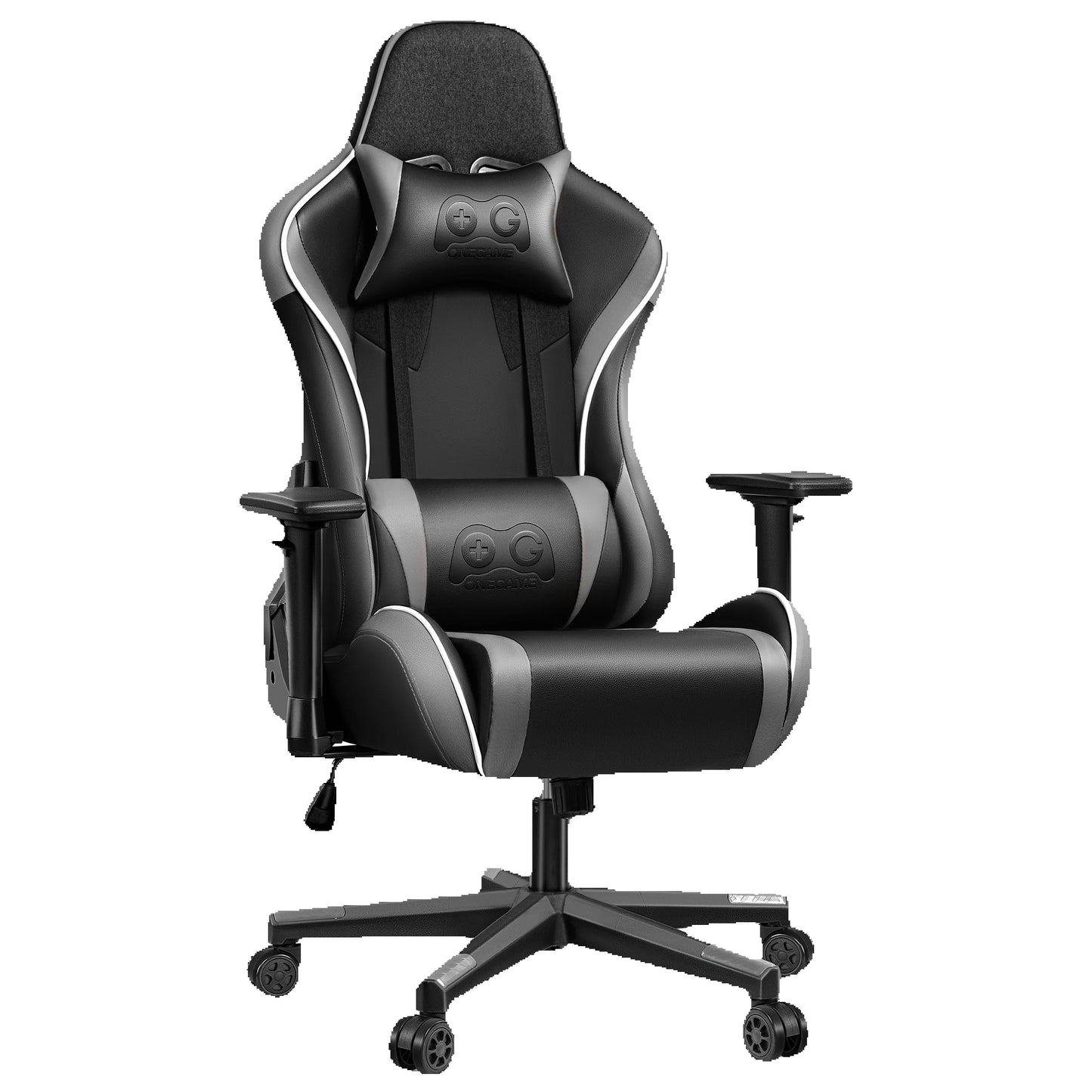 Sedia Da Gaming Ergonomica In Pelle PU Con Braccioli Regolabili Impermeabile Capacità Massima 150 Kg Nero Grigio