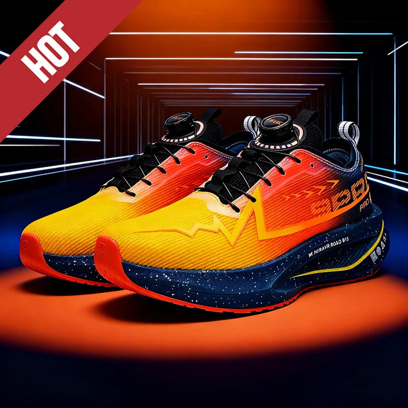 Scarpe Da Corsa Fluorescenti Carbon Marathon Uomo Traspiranti Leggere Scarpe Da Ginnastica Comode Da Donna