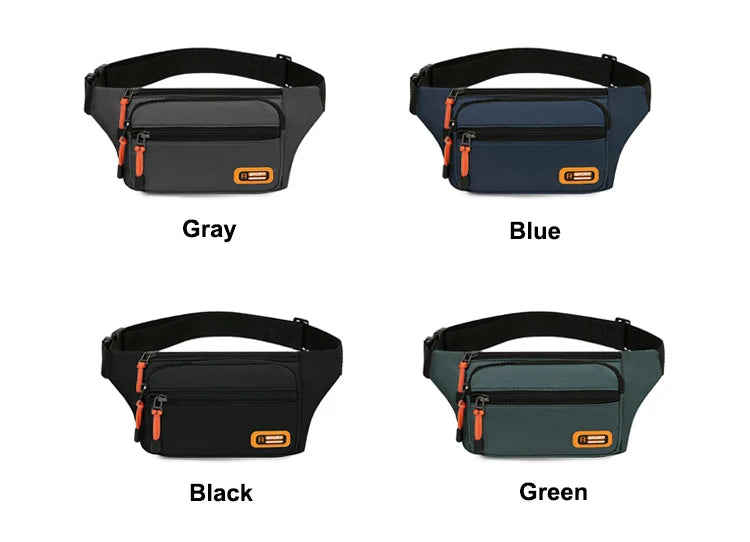 Marsupio da Uomo Impermeabile Unisex Borsa a Tracolla per Corsa e Attività Leggero e Resistente