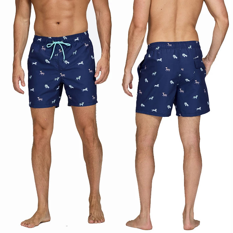 Pantaloncini Uomo Ad Asciugatura Rapida A Righe Verticali Traspiranti Con Fodera In Rete Taglie Forti Spiaggia Surf