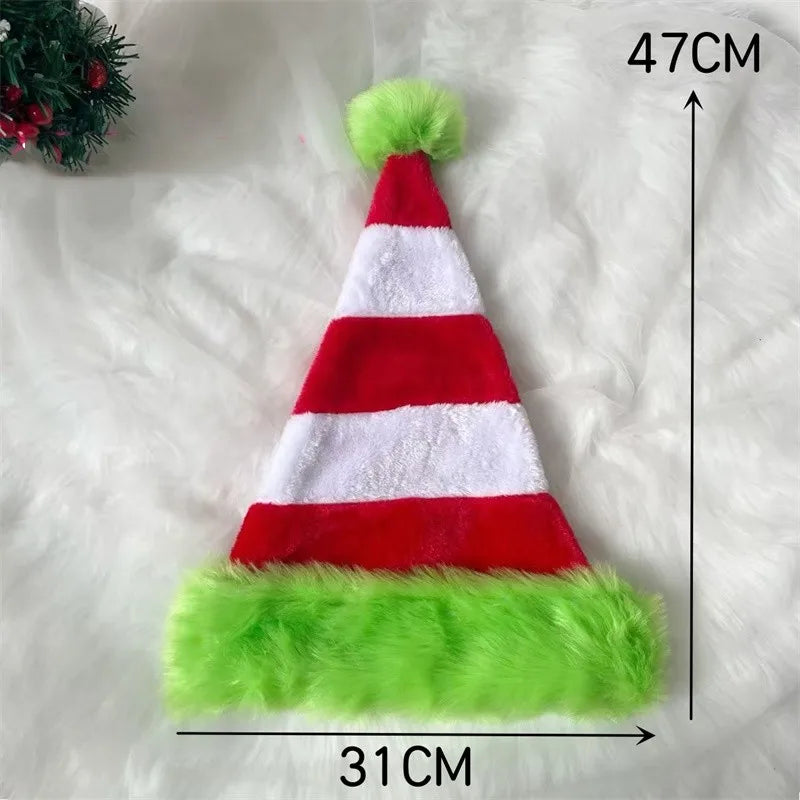 Cappello Di Babbo Natale Lungo In Peluche Unisex Rosso Per Natale Capodanno Decorazioni Festeggiamenti Regali