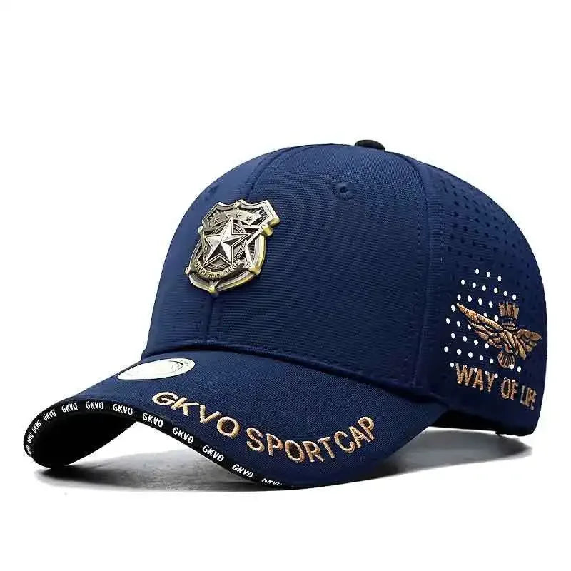 Cappello Da Uomo Estate Outdoor Con Grande Circonferenza Berretto Da Baseball Con Stella A Cinque Punte Alta Qualità