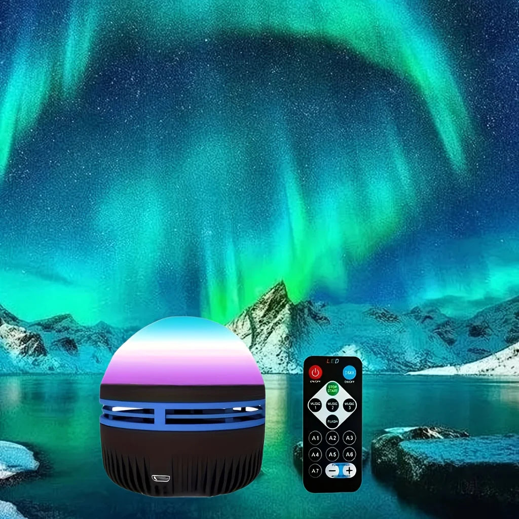 Proiettore Galaxy USB 5V Luci Notturne Colorate Rotante a 360 Gradi con Telecomando per Home Theater e Decorazione Stanza