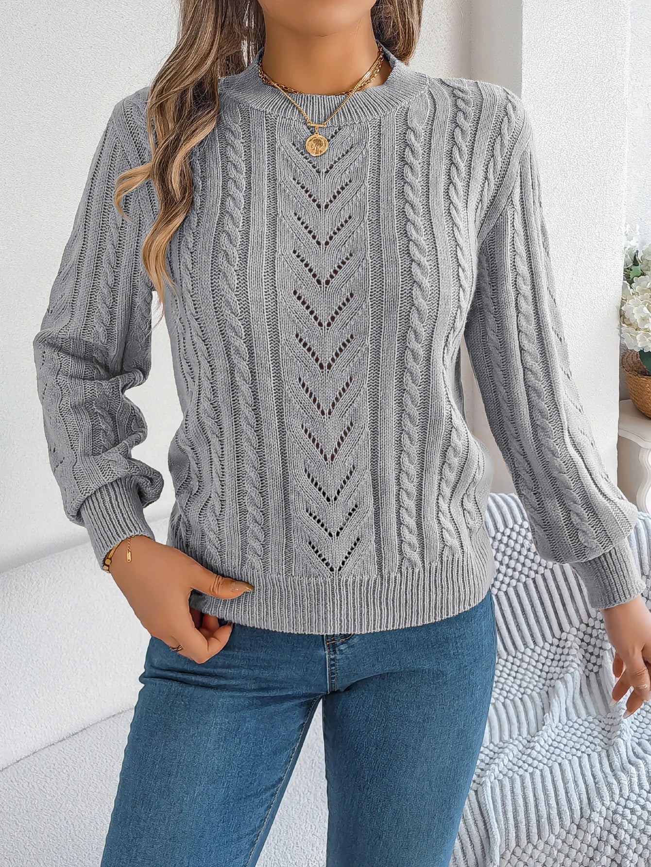 Maglione Unisex Autunno Inverno Collo a V Confortevole e Caldo Maniche Lunghe Versatile Stile