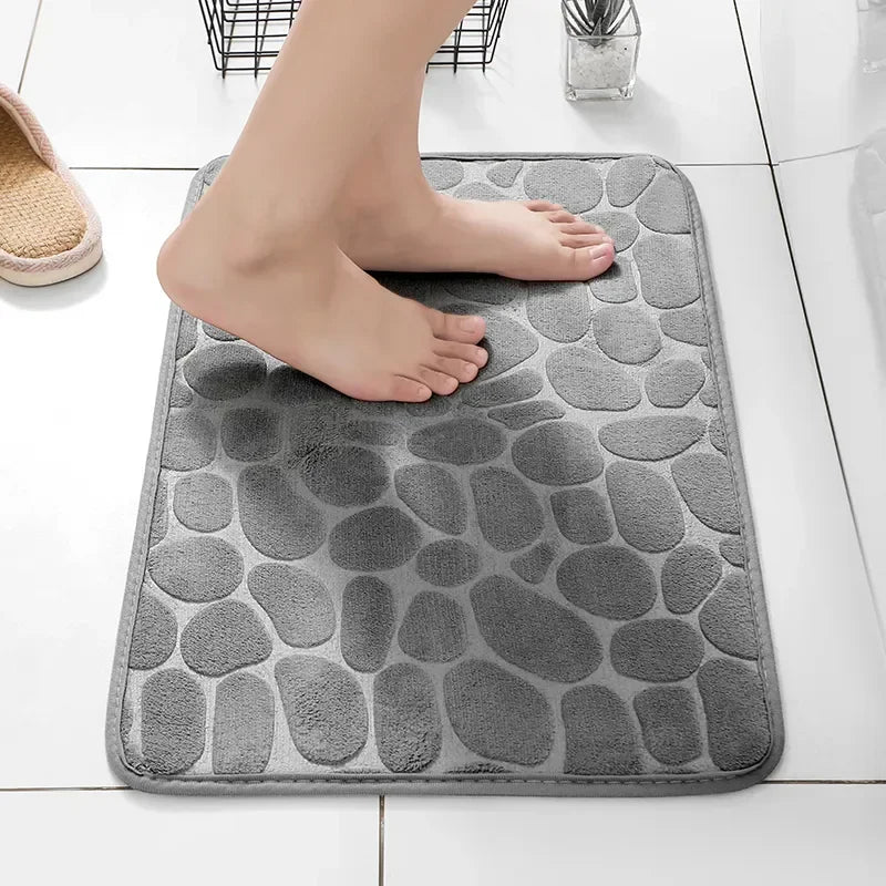 Memory Foam Tappeto Velluto Goffrato Antiscivolo Bagno Soggiorno Microfibra Arredamento Casa
