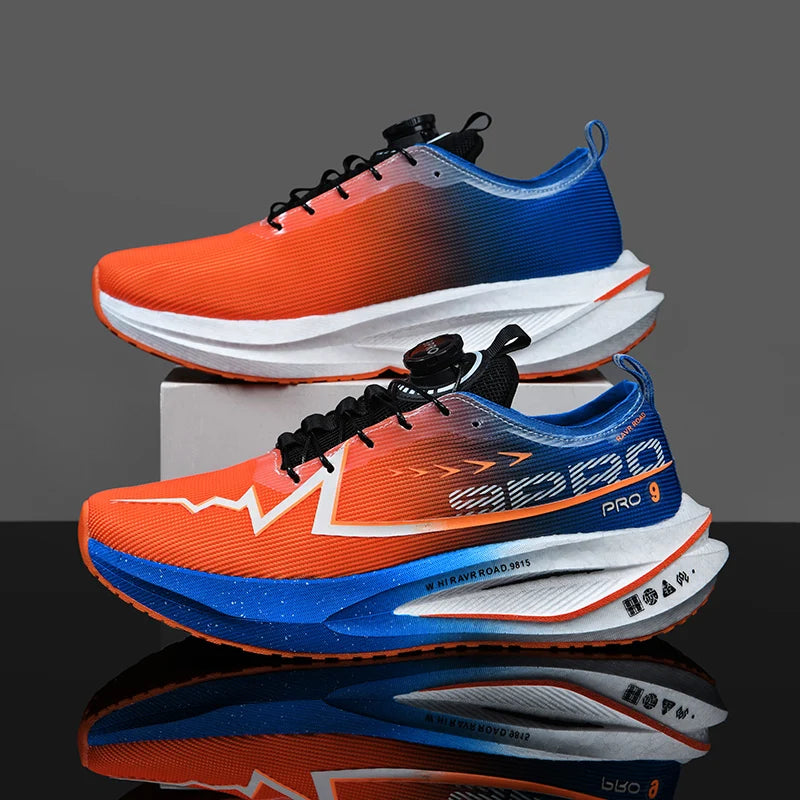 Scarpe Da Corsa Fluorescenti Carbon Marathon Uomo Traspiranti Leggere Scarpe Da Ginnastica Comode Da Donna
