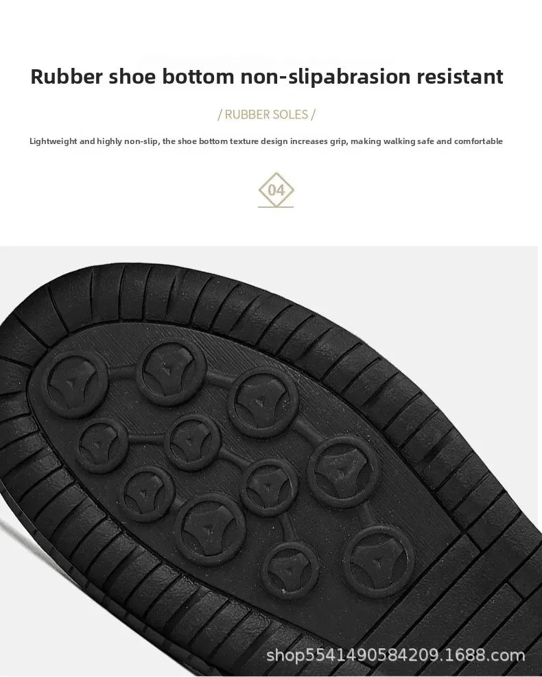 Scarpe Casual Da Uomo In Pelle Cucita A Mano Antiscivolo Con Fondo Grande E Fibbia Centrale