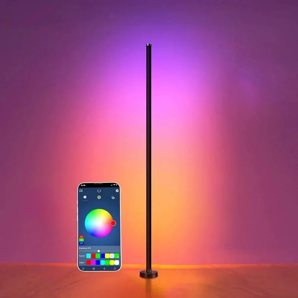 Lampada Da Terra LED Intelligente Con Telecomando RGB Controllo App Sincronizzazione Musicale Angolata Per Umore E Giochi In Soggiorno