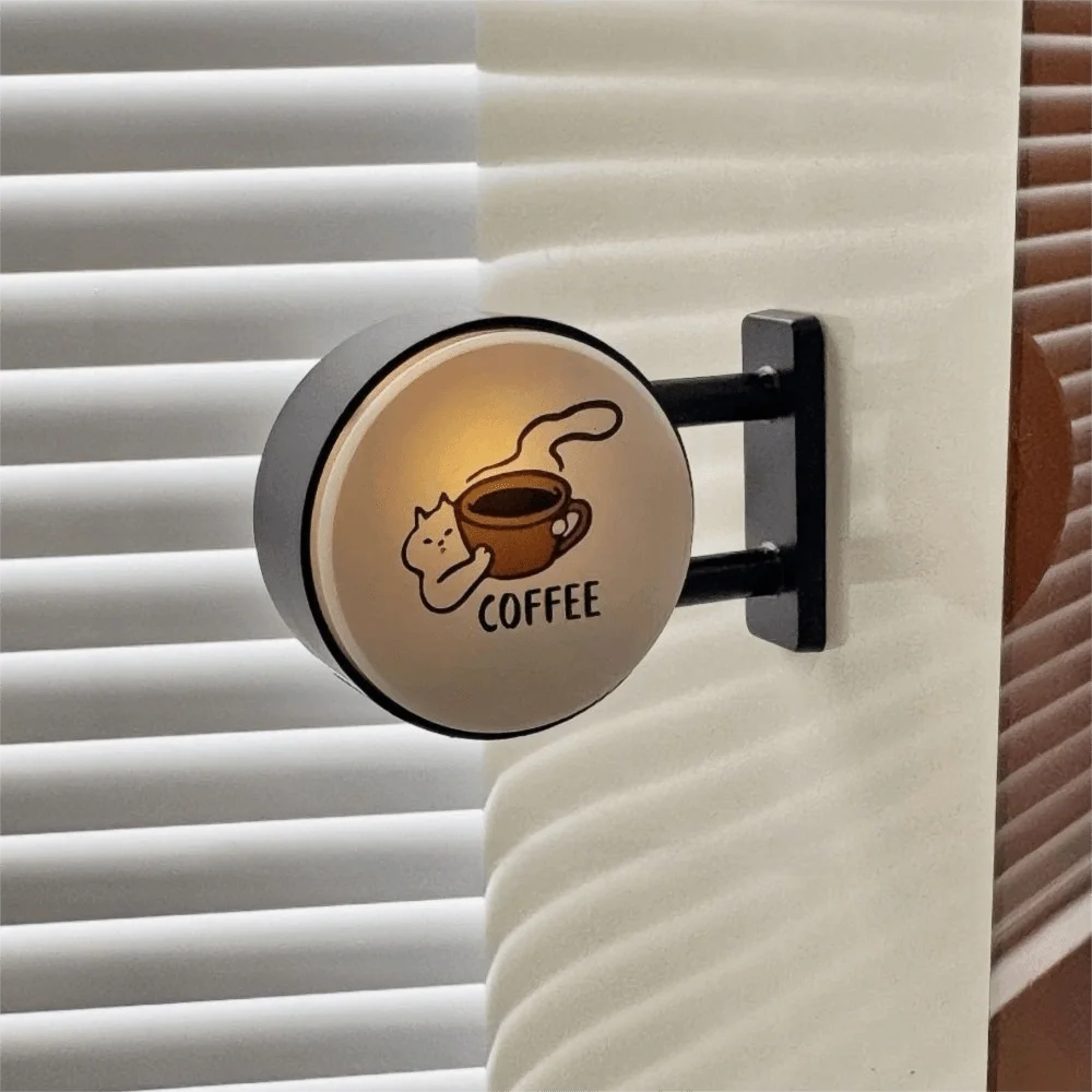 Insegna Luminosa Creativa Per Angolo Caffè Magnete Per Frigorifero Stile Retrò Con Luce Soffusa Decorativa
