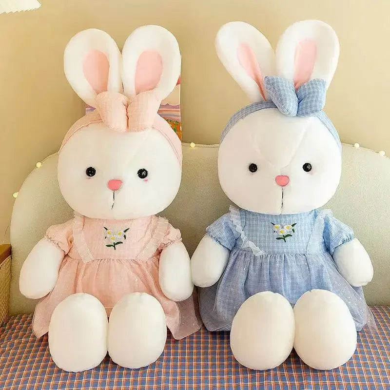 Coniglio Peluche Simpatico Con Fiore Gonna Giocattolo Morbido Bambola Pasquale Regali Di Natale Bambini Ragazze
