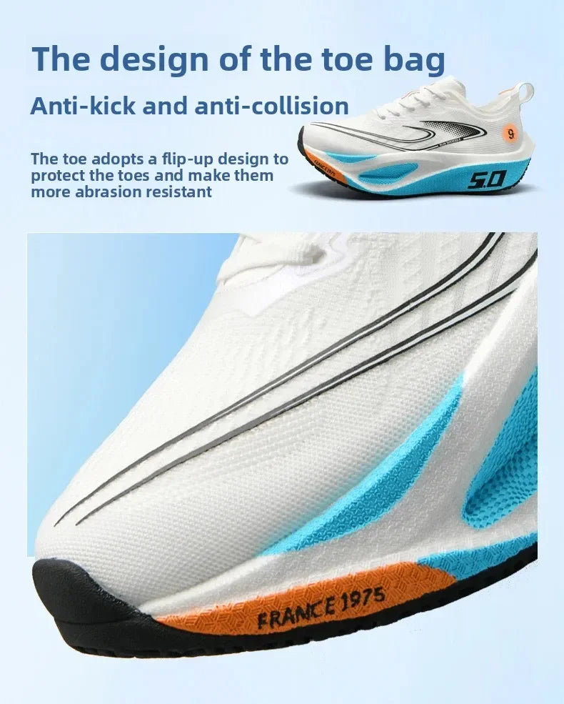 Scarpe Da Corsa 2025 Con Piastra In Carbonio Traspiranti Con Cuscino Di Rimbalzo Leggero Per Maratona Professionale