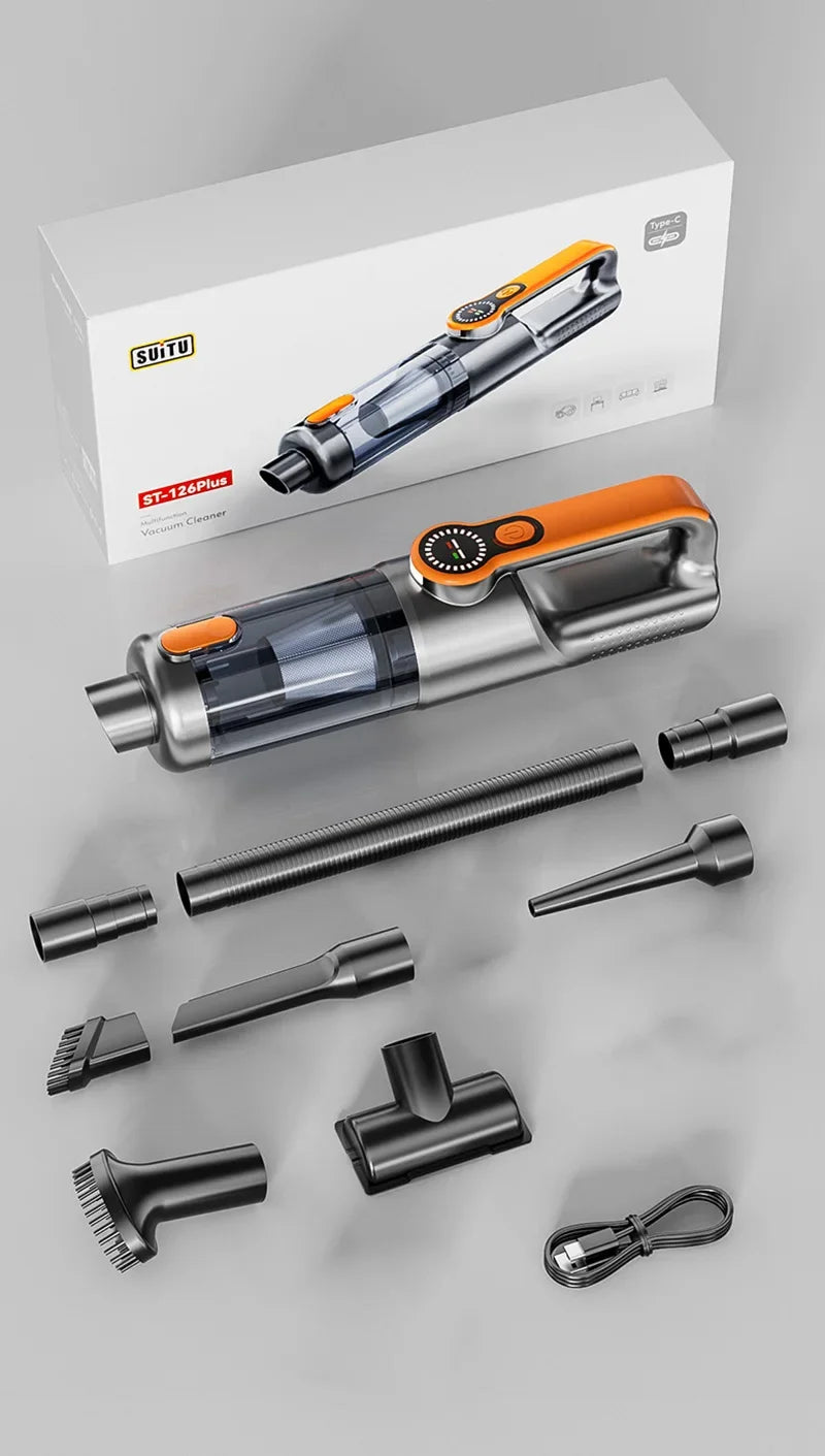 SUITU Aspirapolvere Auto Senza Fili Portatile Potente Con Pulsante Unico Per Automobilisti
