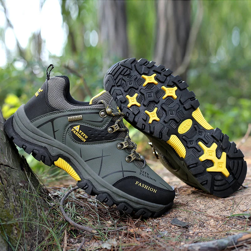 Scarpe Da Uomo Impermeabili In Pelle Per Alpinismo E Trekking Suola Spessa Comode Anno 2025
