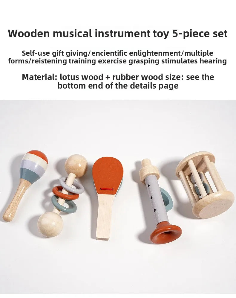 Set Strumenti Musicali In Legno Per Bambini 2-4 Montessori