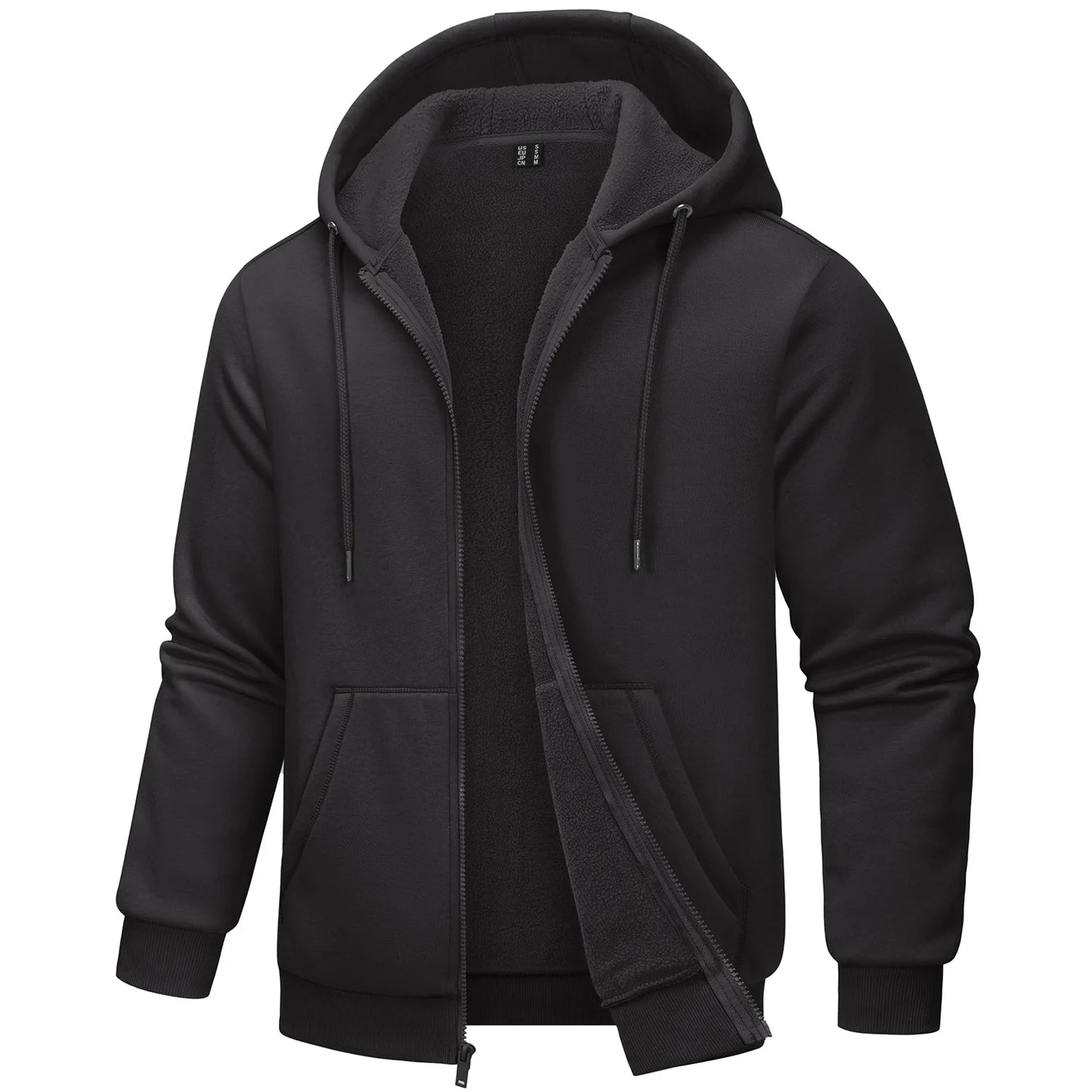 Tacvasen Felpa Con Cappuccio Uomo In Pile Con Tasche Grandi Con Zip Intera Casual Sportivo Per Running Escursionismo