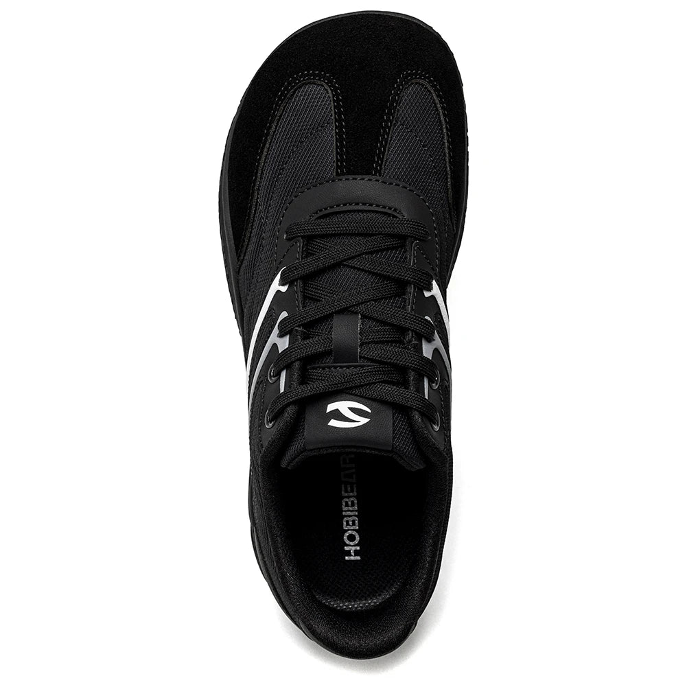 Hobibear Scarpe Minimaliste In Pelle Sintetica A Calzata Larga Sneakers Retro Allacciate Per Uomo E Donna Traspiranti
