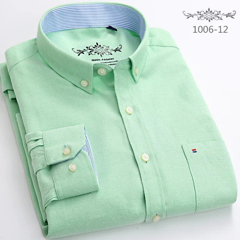 Novità Camicia Da Uomo Slim Fit Maniche Lunghe Formale Con Tasca Singola In Morbido Cotone Scozzese Per Ufficio