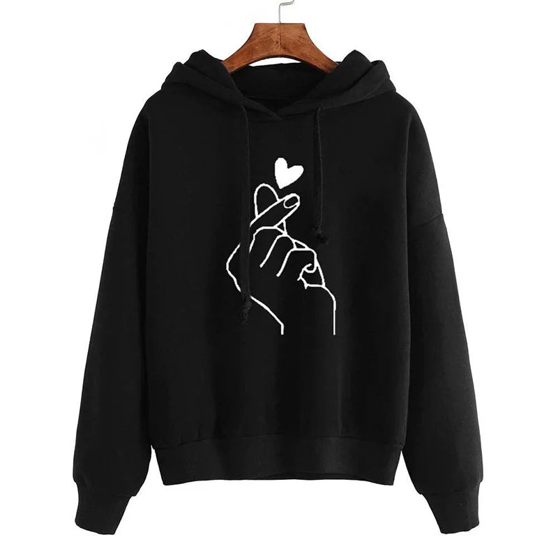 Felpa Con Cappuccio In Pile Autunnale Tinta Unita Da Donna Manica Lunga Con Coulisse E Tasche Frontali Stile Coreano