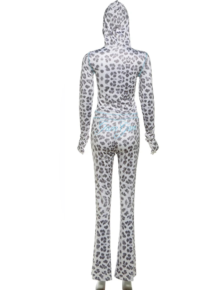 Sisterlinda Junior Tuta Alla Caviglia Leopardo Con Pantaloni Svasati High Street K24S50103