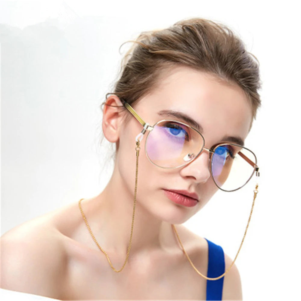 Nuova Moda Per Donne Catena Occhiali Con Perle E Stelline Vuote Tracolla Cordino Per Occhiali Da Sole E Lettura
