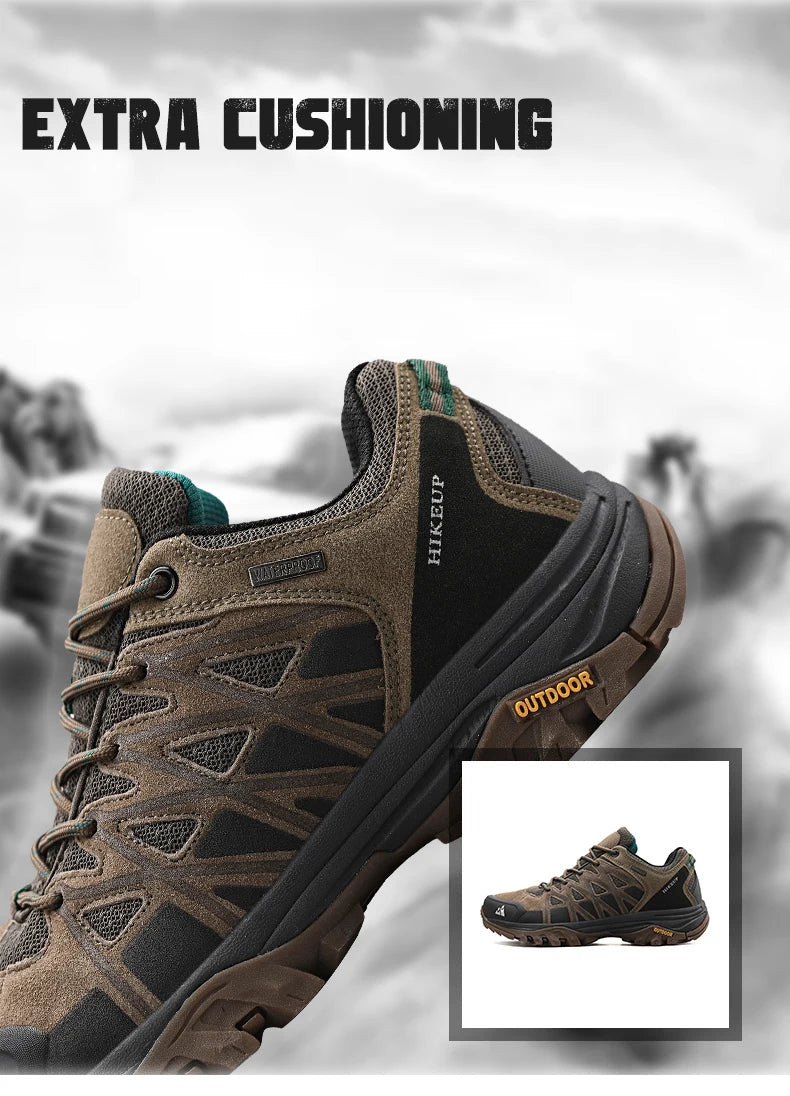 Hikeup Scarpe Trekking Da Uomo Traspiranti Con Lacci Ammortizzate Per Esterno E Arrampicata