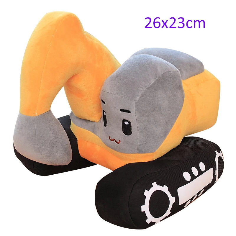 Simulazione Trattore Escavatore Giocattoli Di Peluche Per Auto Kawaii Morbido Cuscino Veicoli Regalo Natale Bambini