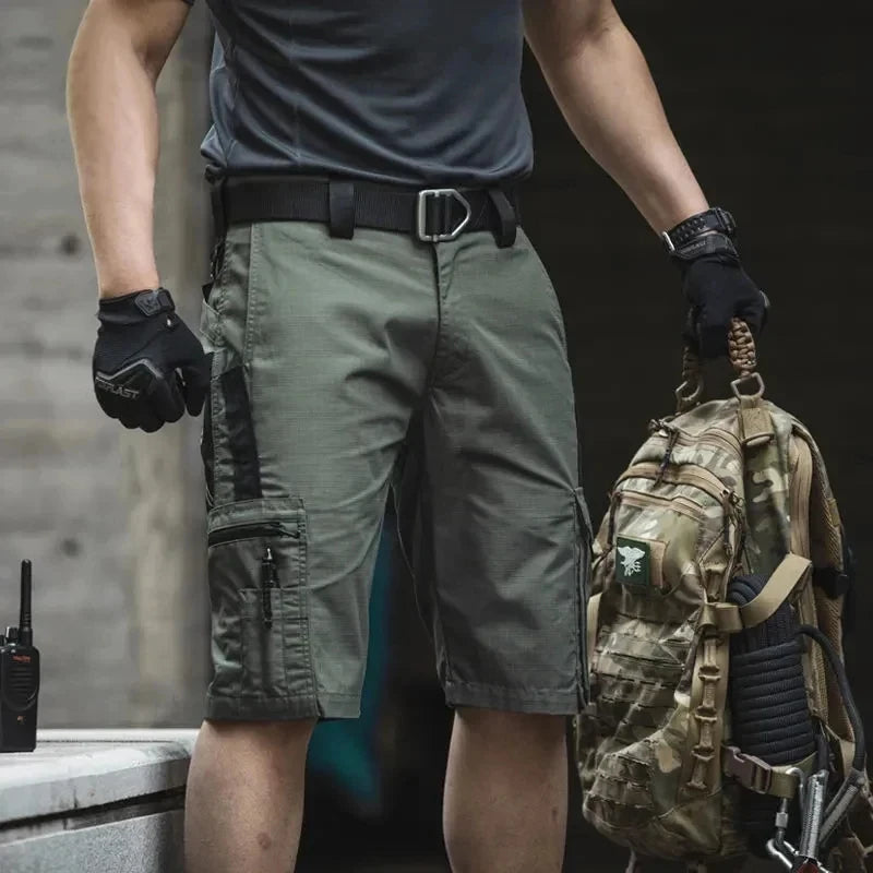 Pantaloncini Mimetici Da Uomo Estate Asciugatura Rapida Tasche Multiple Militari Escursionismo All Aperto Jogger