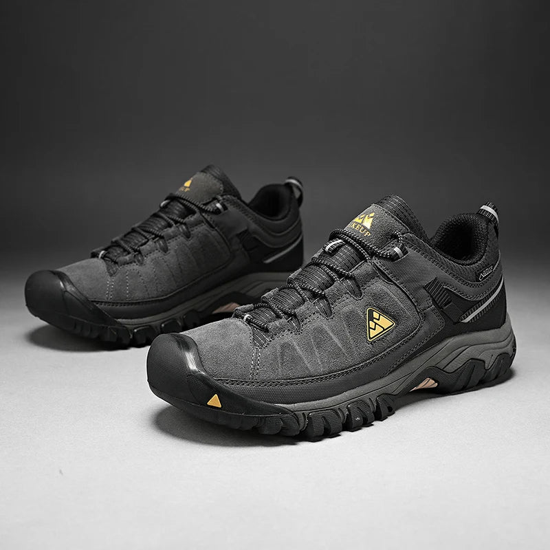 HikeUp Scarpe Da Trekking Per Uomini In Pelle Durevoli Alta Qualita Scarpe Da Arrampicata All Aperto Con Suola In Gomma
